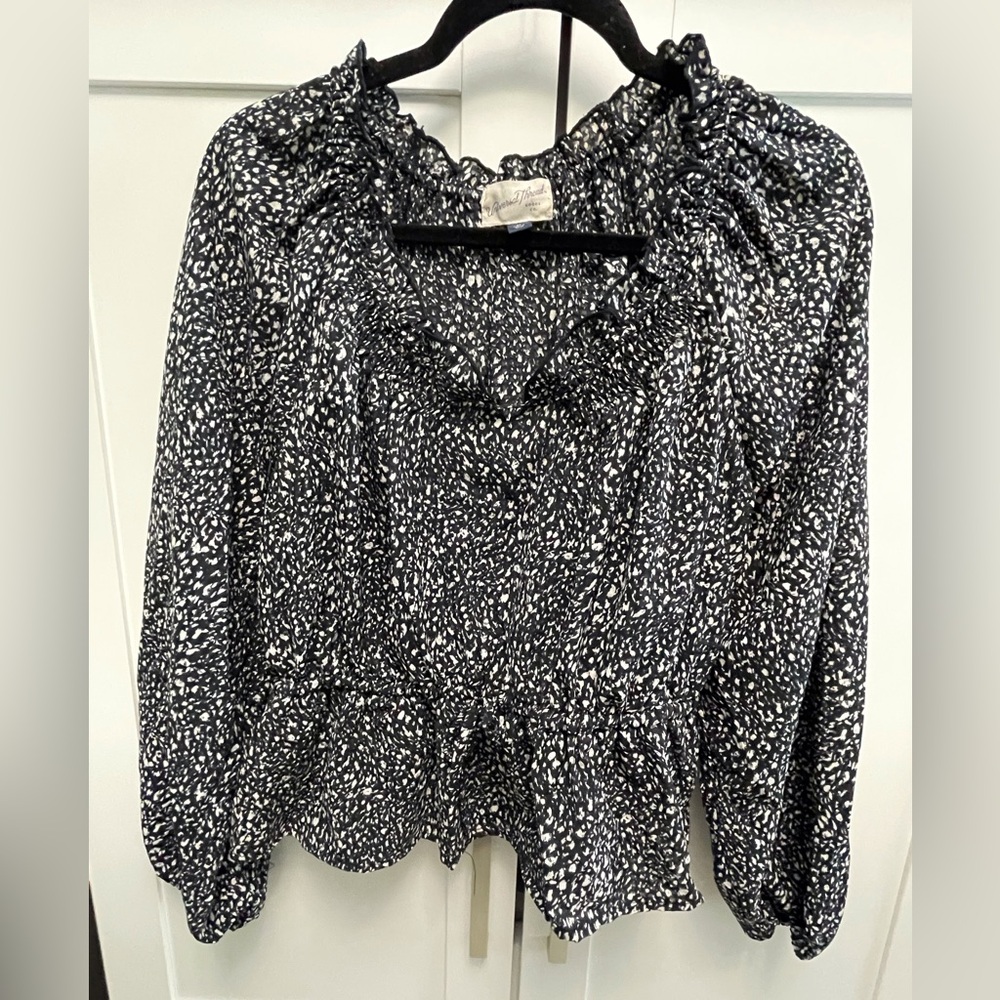Stylish Navy and White Women's Top